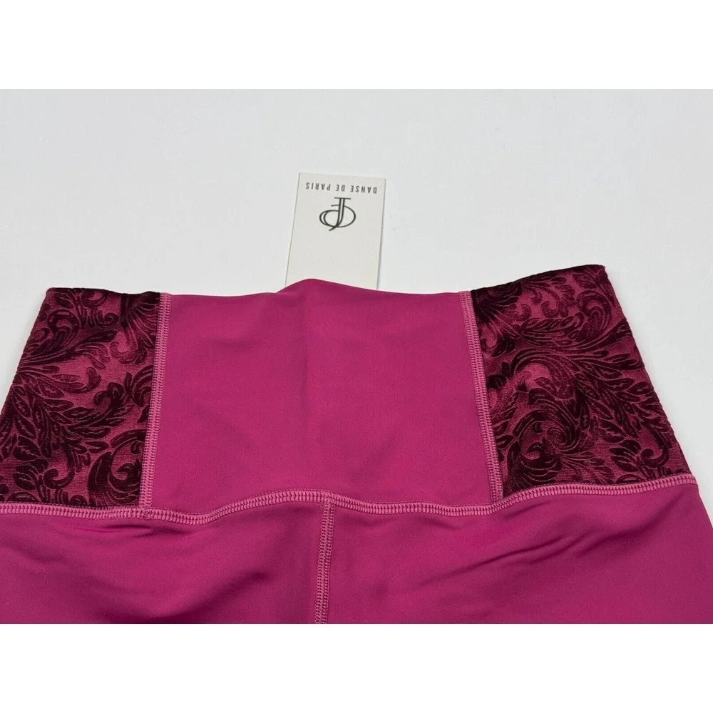 Dance De Paris 2 Pc Valentina Shorts & Crop Top Claret Girl 12 NWT Stretch Nylon